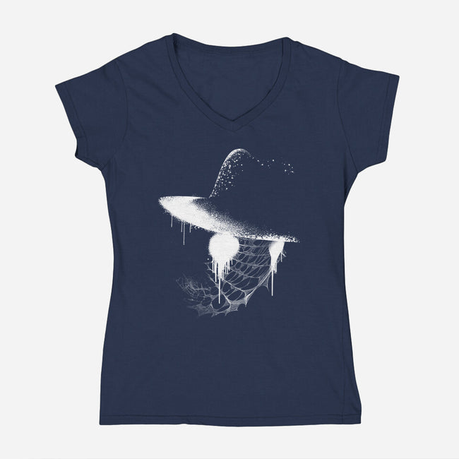 Detective Noir-Womens-V-Neck-Tee-rocketman_art