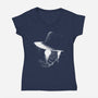 Detective Noir-Womens-V-Neck-Tee-rocketman_art