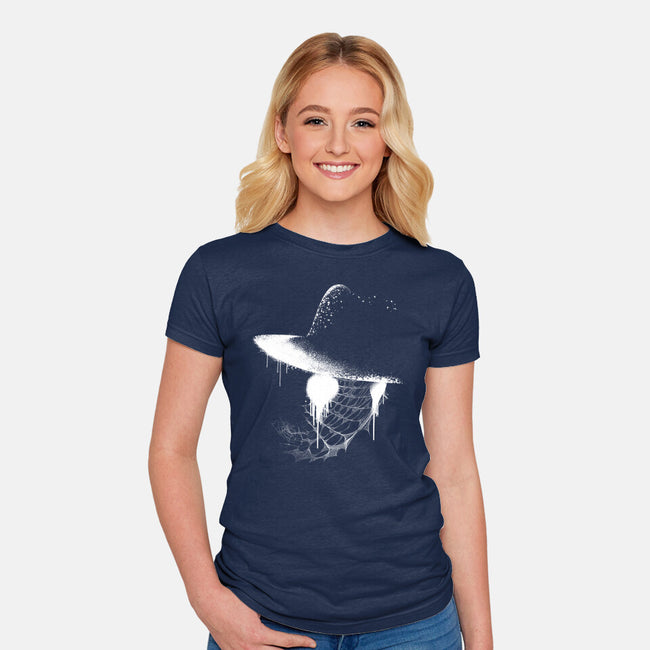 Detective Noir-Womens-Fitted-Tee-rocketman_art