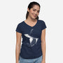 Detective Noir-Womens-V-Neck-Tee-rocketman_art