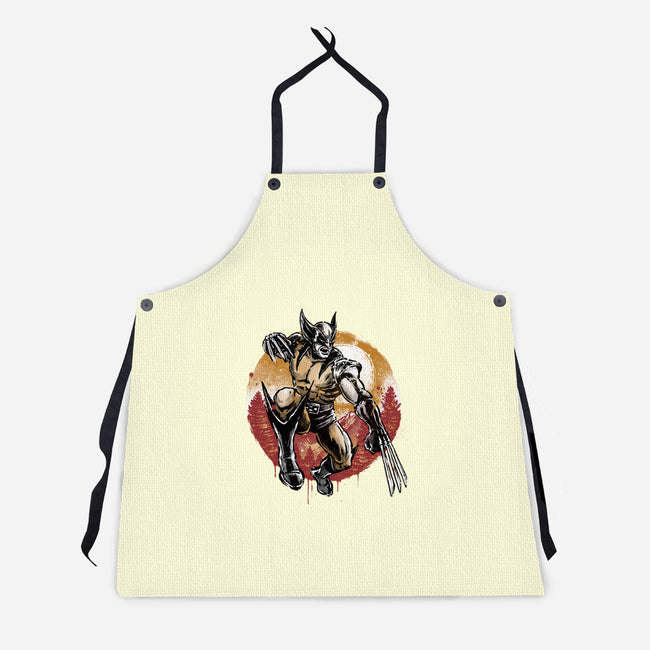 Unbreakable Rage-Unisex-Kitchen-Apron-glitchygorilla