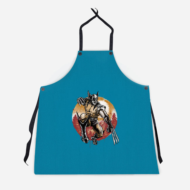 Unbreakable Rage-Unisex-Kitchen-Apron-glitchygorilla