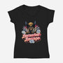 Berserker Mode-Womens-V-Neck-Tee-glitchygorilla