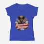 Berserker Mode-Womens-V-Neck-Tee-glitchygorilla