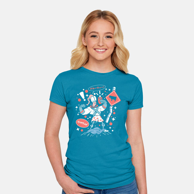 Space Shame-Womens-Fitted-Tee-ilustrata