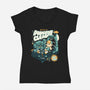 Dungeon Cleaner-Womens-V-Neck-Tee-ilustrata