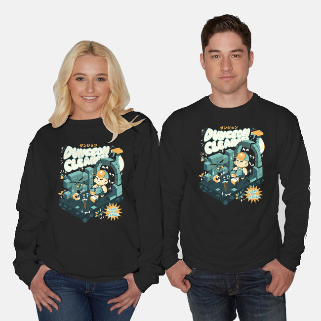 Dungeon Cleaner-Unisex-Crew Neck-Sweatshirt-ilustrata