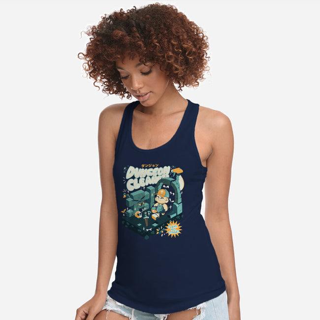 Dungeon Cleaner-Womens-Racerback-Tank-ilustrata