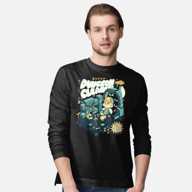 Dungeon Cleaner-Mens-Long Sleeved-Tee-ilustrata