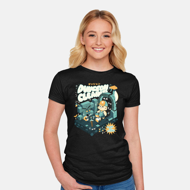 Dungeon Cleaner-Womens-Fitted-Tee-ilustrata