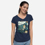 Dungeon Cleaner-Womens-V-Neck-Tee-ilustrata