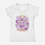 Witches Office-Womens-V-Neck-Tee-ilustrata