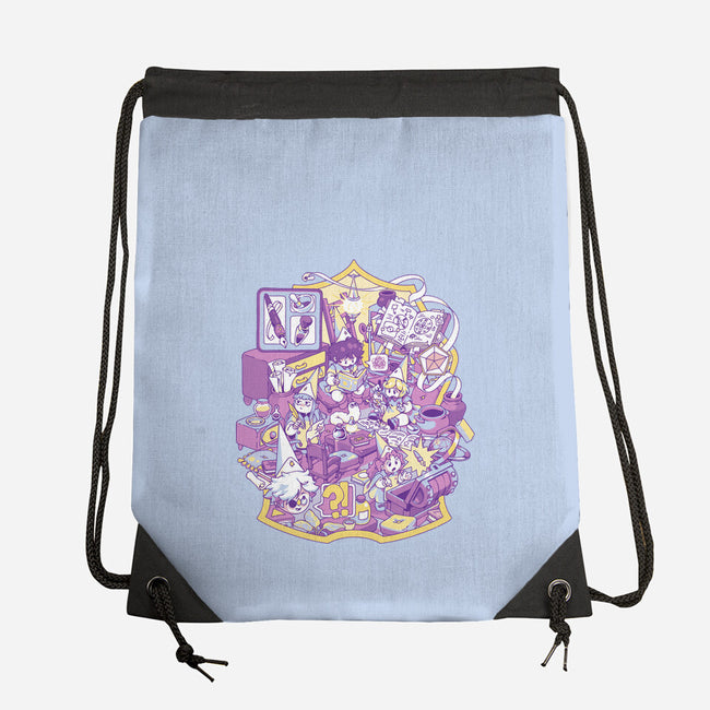 Witches Office-None-Drawstring-Bag-ilustrata