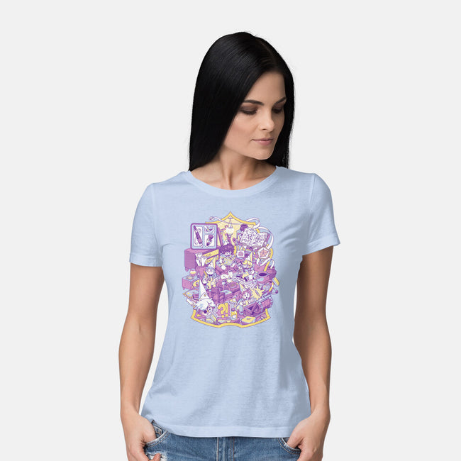 Witches Office-Womens-Basic-Tee-ilustrata