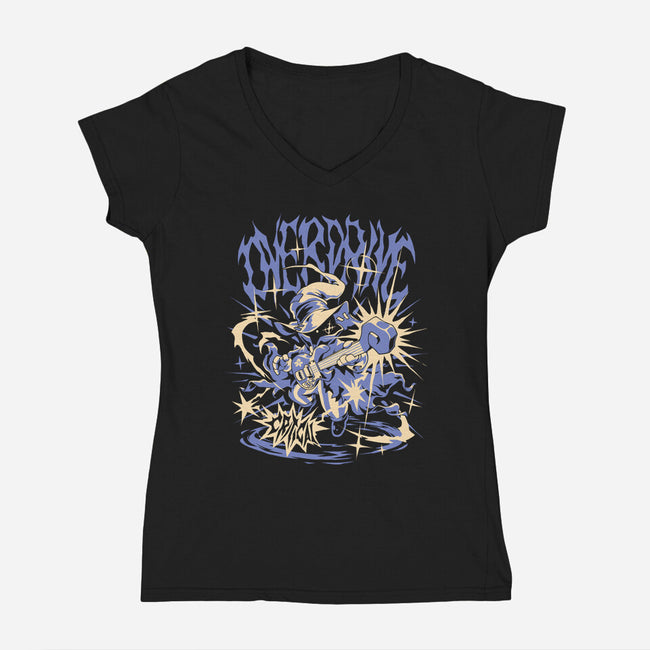 Overdrive-Womens-V-Neck-Tee-ilustrata