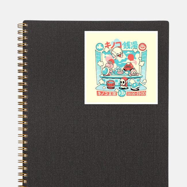 Mushroom Bathhouse-None-Glossy-Sticker-ilustrata