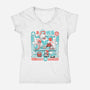 Mushroom Bathhouse-Womens-V-Neck-Tee-ilustrata