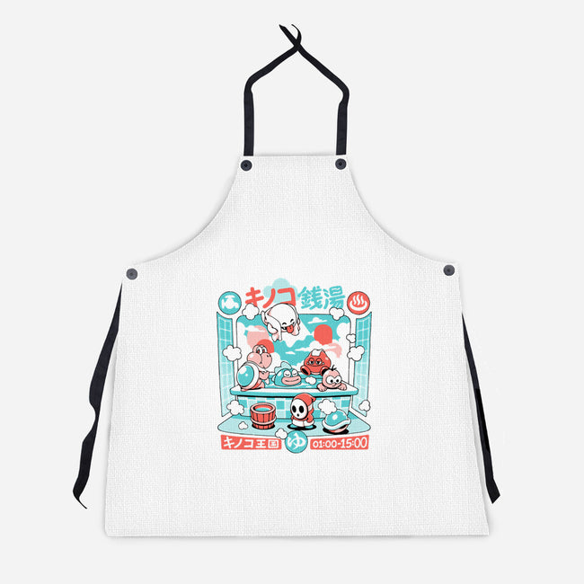 Mushroom Bathhouse-Unisex-Kitchen-Apron-ilustrata