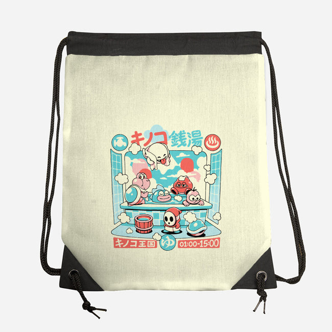 Mushroom Bathhouse-None-Drawstring-Bag-ilustrata