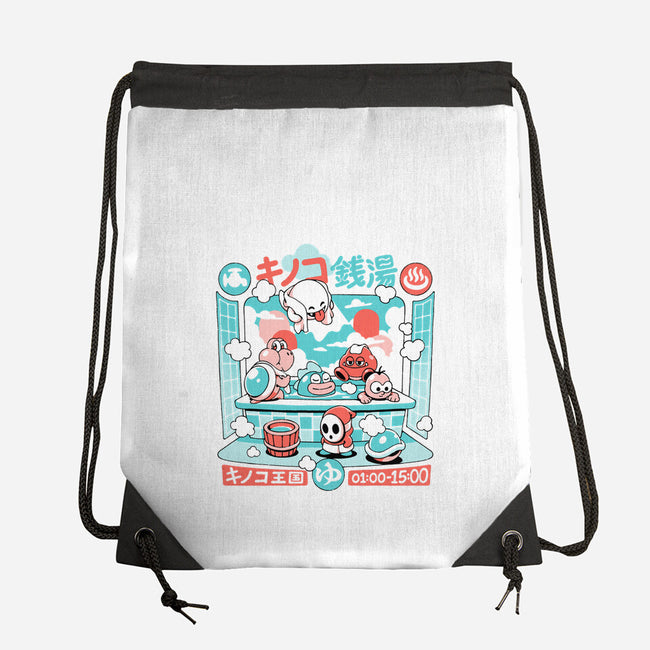 Mushroom Bathhouse-None-Drawstring-Bag-ilustrata