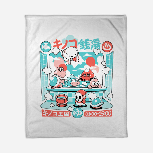 Mushroom Bathhouse-None-Fleece-Blanket-ilustrata