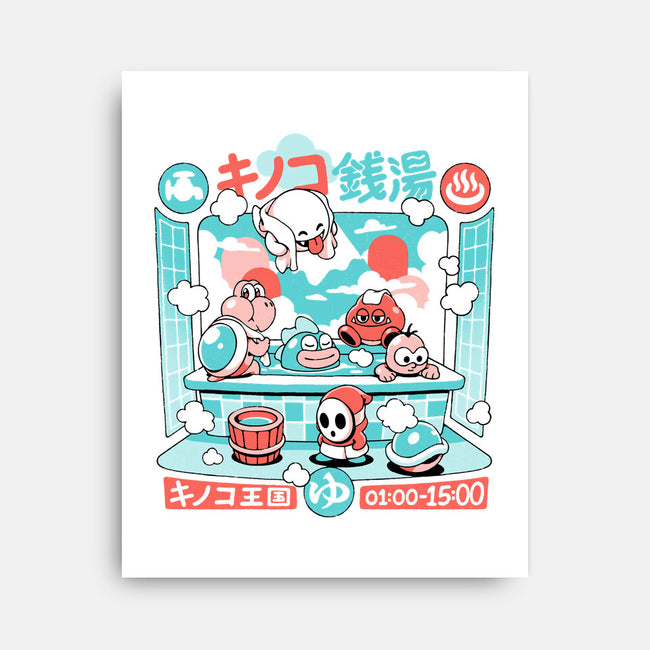 Mushroom Bathhouse-None-Stretched-Canvas-ilustrata
