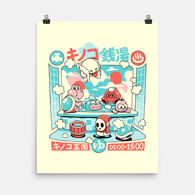 Mushroom Bathhouse-None-Matte-Poster-ilustrata