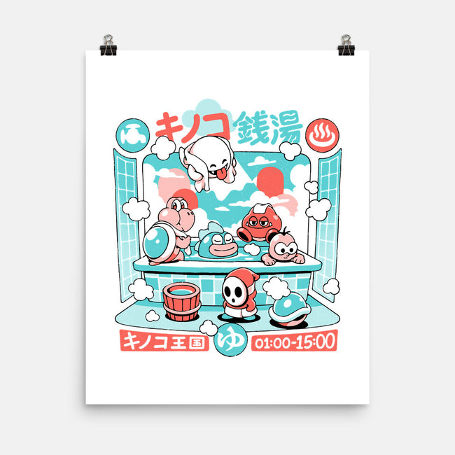 Mushroom Bathhouse-None-Matte-Poster-ilustrata