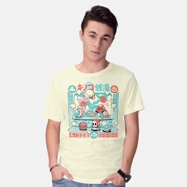 Mushroom Bathhouse-Mens-Basic-Tee-ilustrata