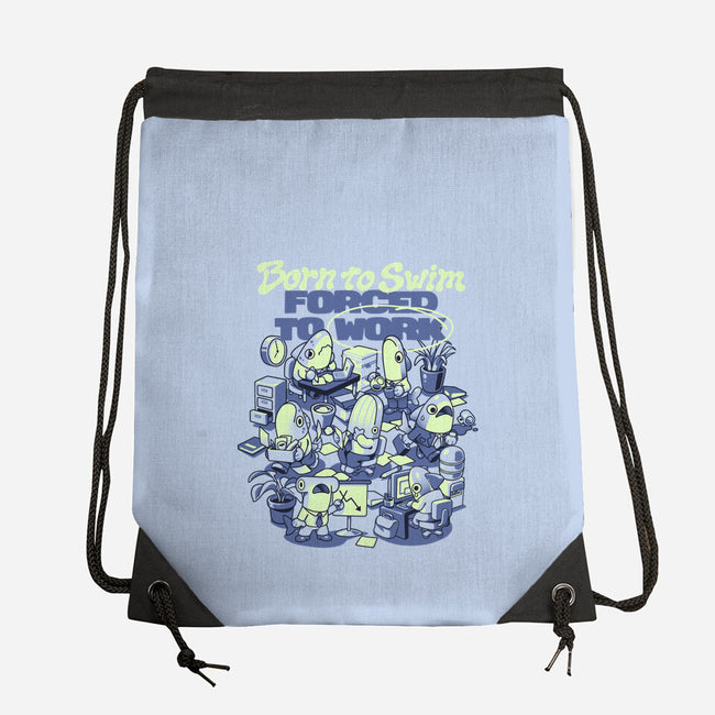 Fish Office-None-Drawstring-Bag-ilustrata
