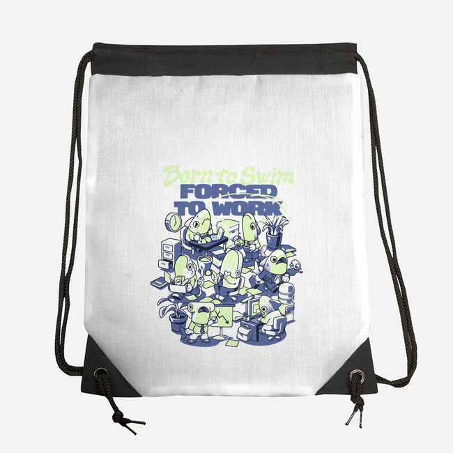 Fish Office-None-Drawstring-Bag-ilustrata