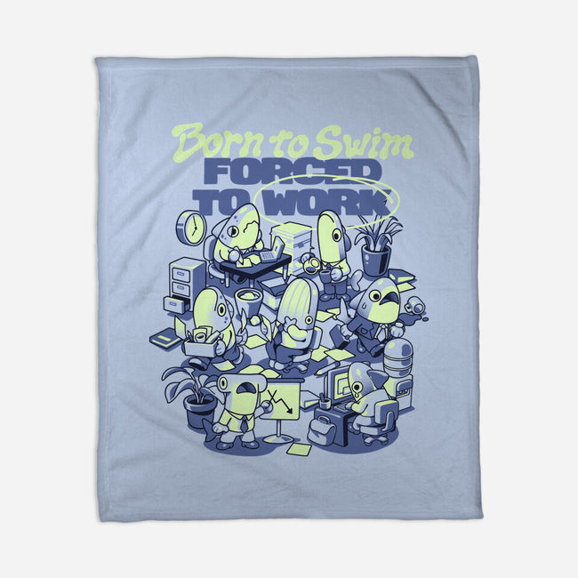 Fish Office-None-Fleece-Blanket-ilustrata