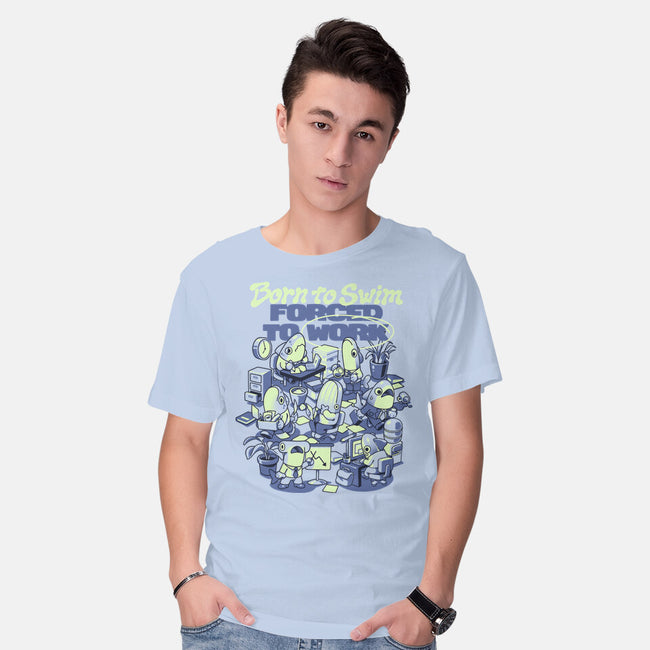 Fish Office-Mens-Basic-Tee-ilustrata