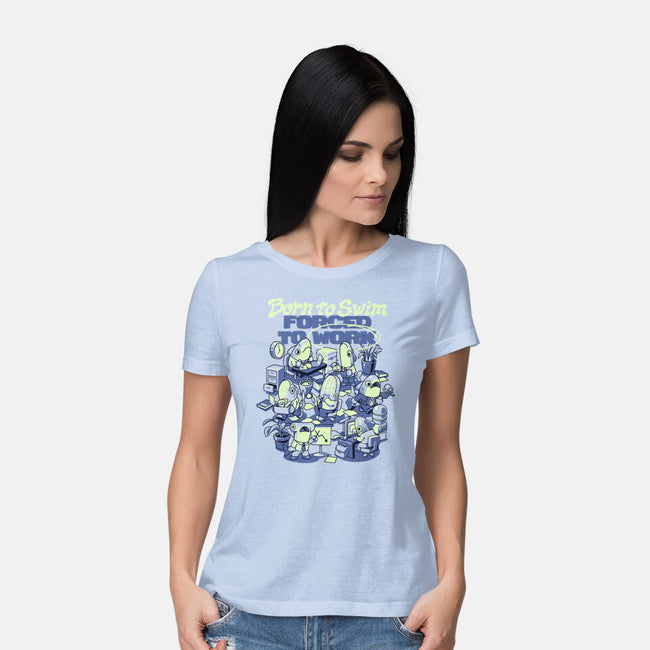 Fish Office-Womens-Basic-Tee-ilustrata