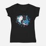 Whale Shark-Womens-V-Neck-Tee-Vallina84