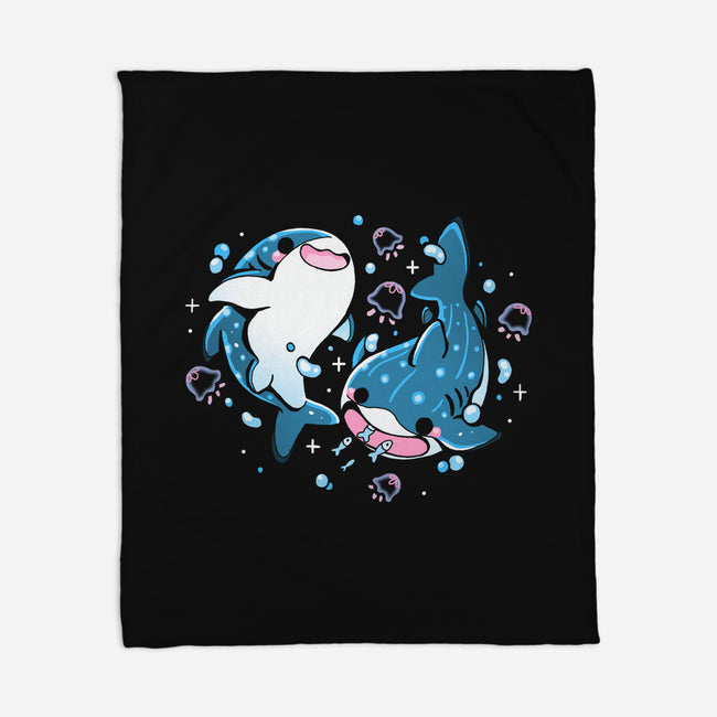 Whale Shark-None-Fleece-Blanket-Vallina84