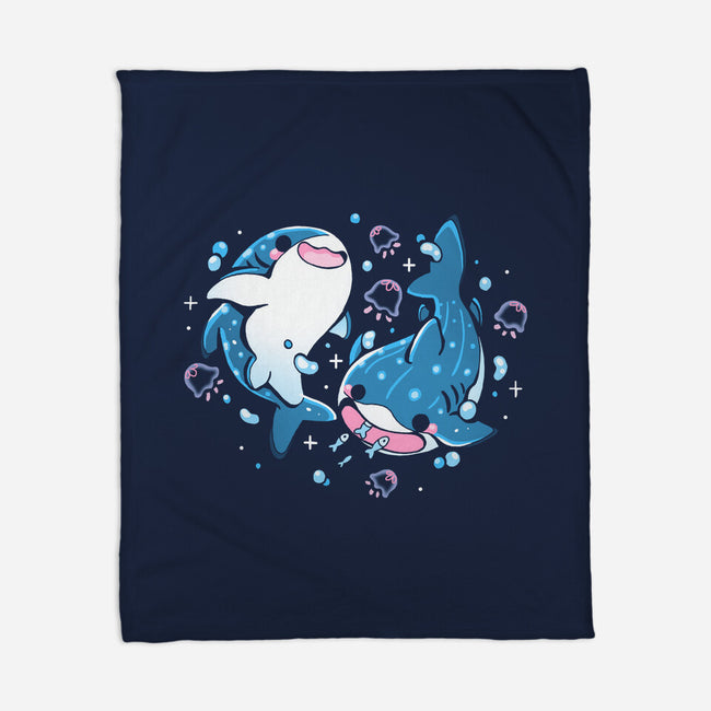 Whale Shark-None-Fleece-Blanket-Vallina84