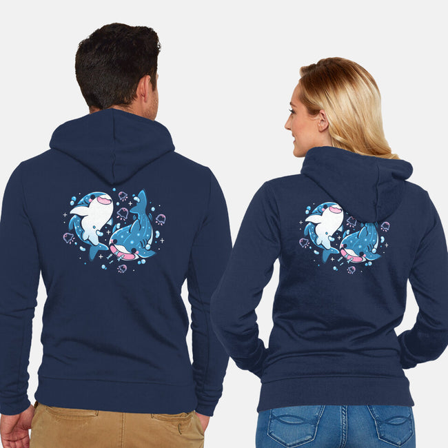Whale Shark-Unisex-Zip-Up-Sweatshirt-Vallina84