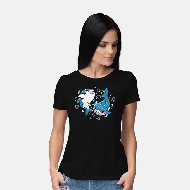 Whale Shark-Womens-Basic-Tee-Vallina84