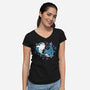 Whale Shark-Womens-V-Neck-Tee-Vallina84