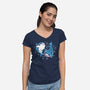Whale Shark-Womens-V-Neck-Tee-Vallina84