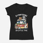 Too Many Books-Womens-V-Neck-Tee-Vallina84