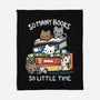 Too Many Books-None-Fleece-Blanket-Vallina84