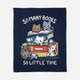 Too Many Books-None-Fleece-Blanket-Vallina84