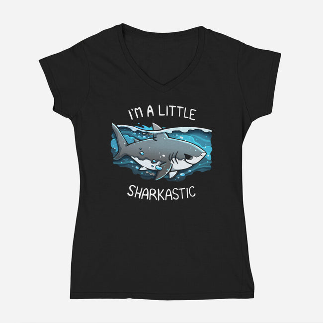 Sharkastic-Womens-V-Neck-Tee-Vallina84