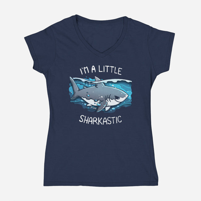 Sharkastic-Womens-V-Neck-Tee-Vallina84