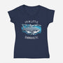Sharkastic-Womens-V-Neck-Tee-Vallina84
