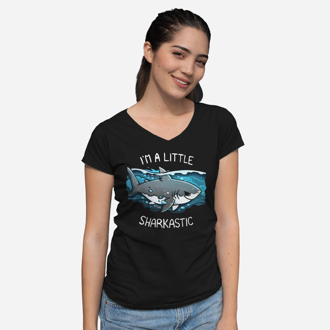 Sharkastic-Womens-V-Neck-Tee-Vallina84