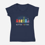 Kitten Prride-Womens-V-Neck-Tee-Vallina84