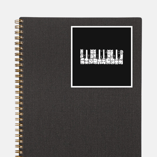 Kitten Piano-None-Glossy-Sticker-Vallina84